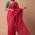 Pink embellished embroidered silk blend saree
