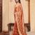 Orange embroidered embellished sarees