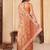 Orange embroidered embellished sarees
