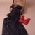 Black embellished embroidered silk blend saree