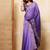 Lavender floral embroidered saree