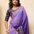 Lavender floral embroidered saree