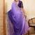 Lavender floral embroidered saree