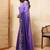 Lavender floral embroidered saree