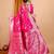 Pink ethnic motifs woven design zari banarasi saree with unstitched blouse