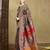 Grey woven design jamdani traditional zari saree with unstitched blouse