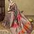 Grey woven design jamdani traditional zari saree with unstitched blouse