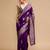 Purple woven design banarasi saree