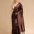 Brown woven design banarasi saree