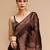 Brown woven design banarasi saree