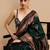 Green woven design banarasi saree with unstitched blouse