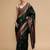 Green woven design banarasi saree with unstitched blouse