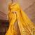 Yellow woven design zari silk blend paithani saree