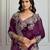 Purple heavy embroidered border saree