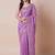 Lavender embellished saree with blouse piece