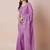 Lavender embellished saree with blouse piece