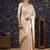 Cream woven design pure linen banarasi saree