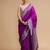Purple woven design banarasi saree with unstitched blouse