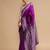 Purple woven design banarasi saree with unstitched blouse