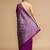Purple woven design banarasi saree with unstitched blouse