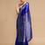 Blue woven design banarasi saree with unstitched blouse