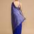 Blue woven design banarasi saree with unstitched blouse