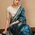 Blue woven design banarasi saree