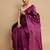 Purple woven design banarasi saree with unstitched blouse