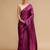 Purple woven design banarasi saree with unstitched blouse
