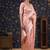 Pink woven design linen banarasi saree