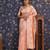 Pink woven design linen banarasi saree