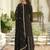 Black embroidered chinon kurta trouser dupatta set