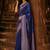 Blue ethnic motifs zari silk blend banarasi saree