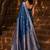 Blue woven design zari silk blend banarasi saree