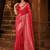 Red woven design zari silk blend banarasi saree