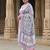 White printed pure cotton kurta trouser dupatta set