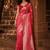 Red woven design zari silk blend banarasi saree