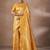 Yellow woven design banarasi sarees with blouse piece