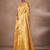 Yellow woven design banarasi sarees with blouse piece