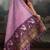 Lavender ethnic motifs pure cotton designer muga saree
