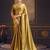 Gold pure chiffon zari saree with blouse