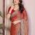 Copper copper frendy chiffon embroidery saree
