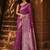 Purple ethnic motifs zari silk blend banarasi saree