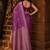 Purple ethnic motifs zari silk blend banarasi saree