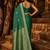 Green woven design zari silk blend banarasi saree