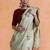 Cream woven design saree with blouse