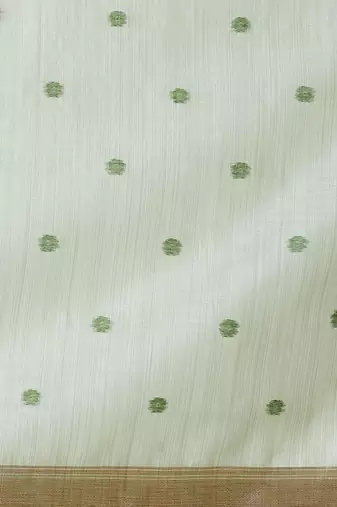 Cream woven design saree with blouse