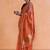 Orange woven design chanderi sarees with blouse piece
