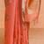 Orange woven design chanderi sarees with blouse piece