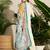 Cream embroidered viscose rayon kurta trouser dupatta set